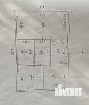 Дом 87м&sup2;, 1-этажный, участок 4 сот.  