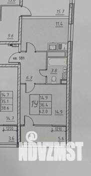 1-к квартира, на длительный срок, 42м2, 17/17 этаж