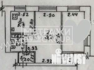 2-к квартира, на длительный срок, 41м2, 2/4 этаж
