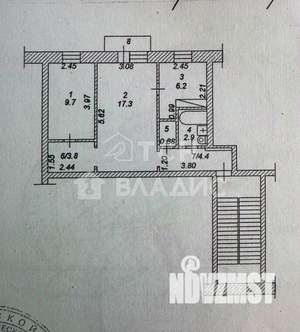 2-к квартира, на длительный срок, 45м2, 2/5 этаж