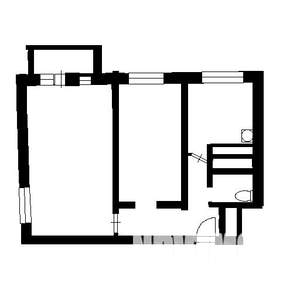 2-к квартира, на длительный срок, 43м2, 2/5 этаж