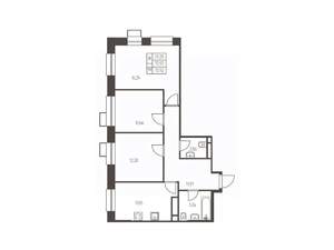 3-к квартира, строящийся дом, 71м2, 24/25 этаж