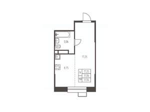 Студия квартира, строящийся дом, 31м2, 10/25 этаж