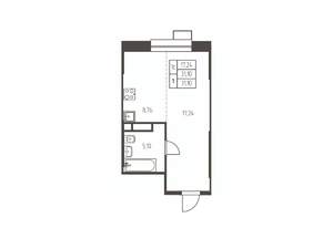 Студия квартира, строящийся дом, 31м2, 23/25 этаж
