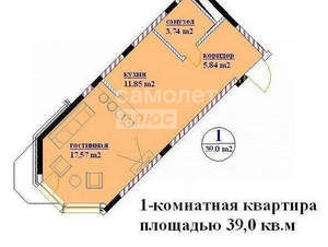 1-к квартира, вторичка, 39м2, 16/16 этаж