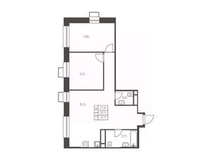 2-к квартира, строящийся дом, 71м2, 13/25 этаж