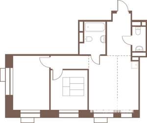 3-к квартира, строящийся дом, 57м2, 19/24 этаж