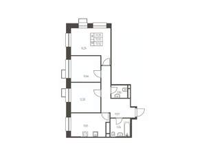 3-к квартира, строящийся дом, 71м2, 20/25 этаж