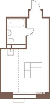 Студия квартира, строящийся дом, 31м2, 18/24 этаж