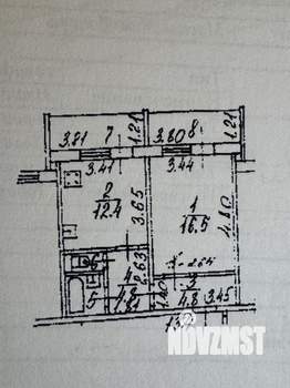 1-к квартира, вторичка, 46м2, 9/10 этаж