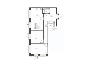 2-к квартира, строящийся дом, 71м2, 2/25 этаж