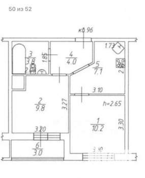 2-к квартира, вторичка, 35м2, 12/18 этаж