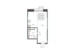Студия квартира, строящийся дом, 31м2, 15/25 этаж