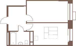 1-к квартира, вторичка, 40м2, 4/24 этаж