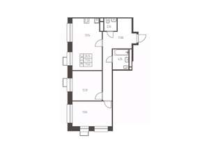2-к квартира, вторичка, 71м2, 16/25 этаж