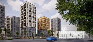 1-к квартира, строящийся дом, 42м2, 21/25 этаж