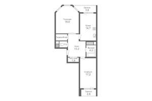 2-к квартира, вторичка, 74м2, 4/7 этаж