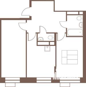 2-к квартира, строящийся дом, 59м2, 12/24 этаж