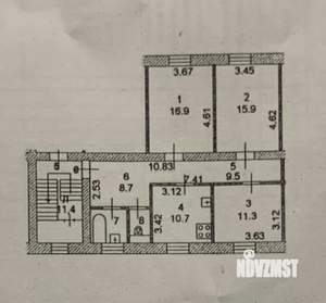 3-к квартира, вторичка, 79м2, 3/3 этаж