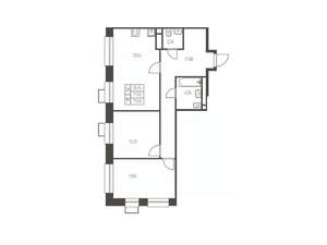 2-к квартира, строящийся дом, 71м2, 14/25 этаж