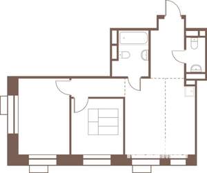 3-к квартира, строящийся дом, 57м2, 12/24 этаж