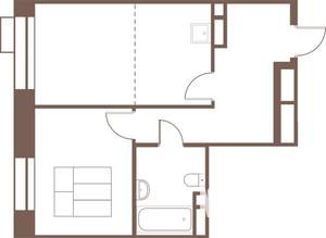2-к квартира, строящийся дом, 43м2, 10/24 этаж