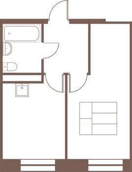 1-к квартира, строящийся дом, 35м2, 12/16 этаж