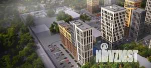 1-к квартира, строящийся дом, 39м2, 20/25 этаж