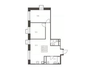 2-к квартира, строящийся дом, 71м2, 3/25 этаж