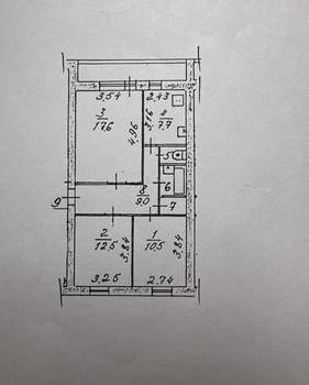 3-к квартира, вторичка, 63м2, 3/5 этаж