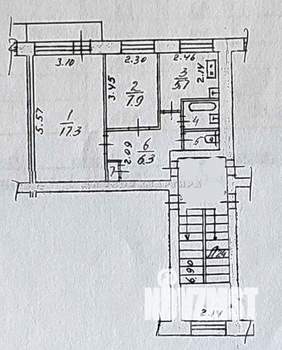 2-к квартира, вторичка, 41м2, 5/5 этаж