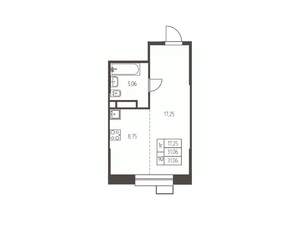 Студия квартира, строящийся дом, 31м2, 25/25 этаж