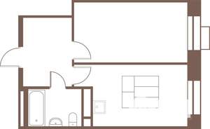 1-к квартира, строящийся дом, 41м2, 15/24 этаж