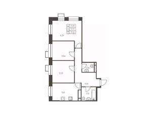 3-к квартира, строящийся дом, 71м2, 7/25 этаж