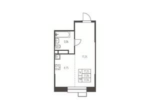 Студия квартира, строящийся дом, 31м2, 6/25 этаж