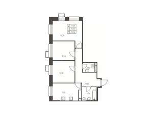 3-к квартира, строящийся дом, 71м2, 19/25 этаж