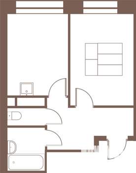 1-к квартира, строящийся дом, 35м2, 8/24 этаж