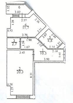 1-к квартира, вторичка, 50м2, 4/17 этаж