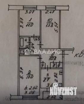 3-к квартира, вторичка, 67м2, 1/5 этаж