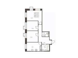 3-к квартира, строящийся дом, 71м2, 13/25 этаж