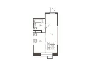 Студия квартира, строящийся дом, 31м2, 12/25 этаж
