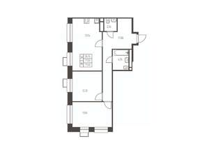 2-к квартира, строящийся дом, 71м2, 3/25 этаж