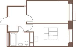 1-к квартира, строящийся дом, 40м2, 5/24 этаж