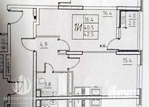 1-к квартира, вторичка, 43м2, 3/17 этаж