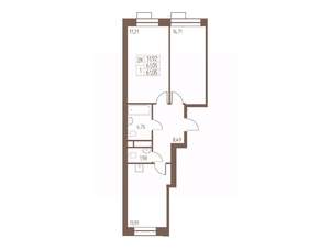 2-к квартира, вторичка, 61м2, 12/24 этаж