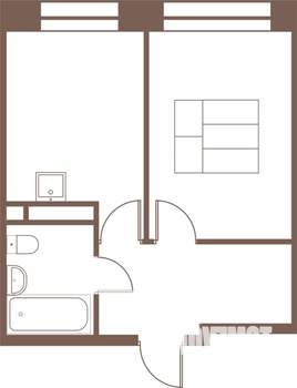 1-к квартира, строящийся дом, 34м2, 14/16 этаж