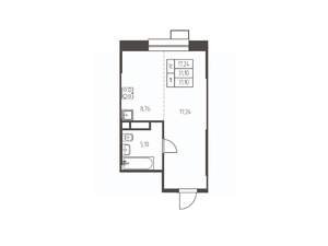 Студия квартира, строящийся дом, 31м2, 12/25 этаж
