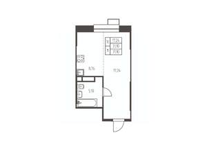 Студия квартира, строящийся дом, 31м2, 3/25 этаж
