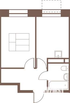 1-к квартира, строящийся дом, 33м2, 12/16 этаж