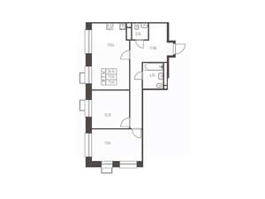 2-к квартира, строящийся дом, 71м2, 13/25 этаж